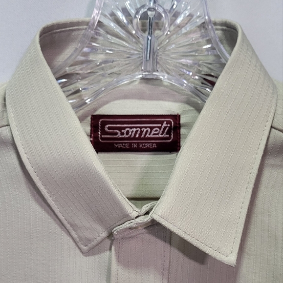 Sonneti Men's Light Green Long Sleeve Dress Shirt Size 14.5 Neck/Small EUC - Picture 2 of 4
